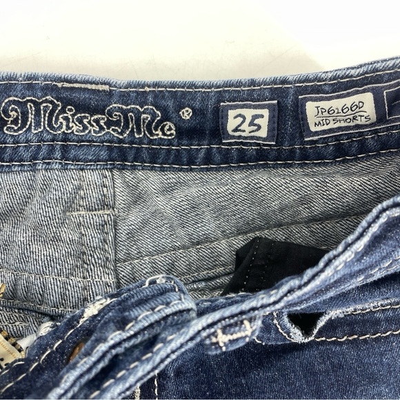 Miss Me Bling Sequin flap pocket cut off jeans shorts - Picture 3 of 3